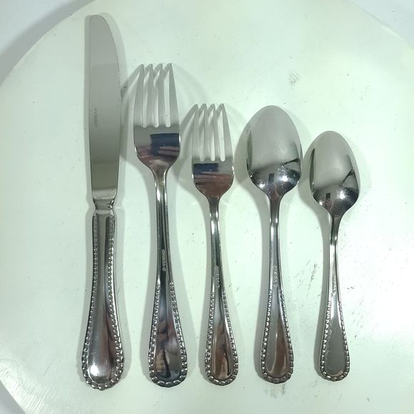 Oneida Pebblebrook Silverware Single Set Of Five Pices - Picture 4 of 7